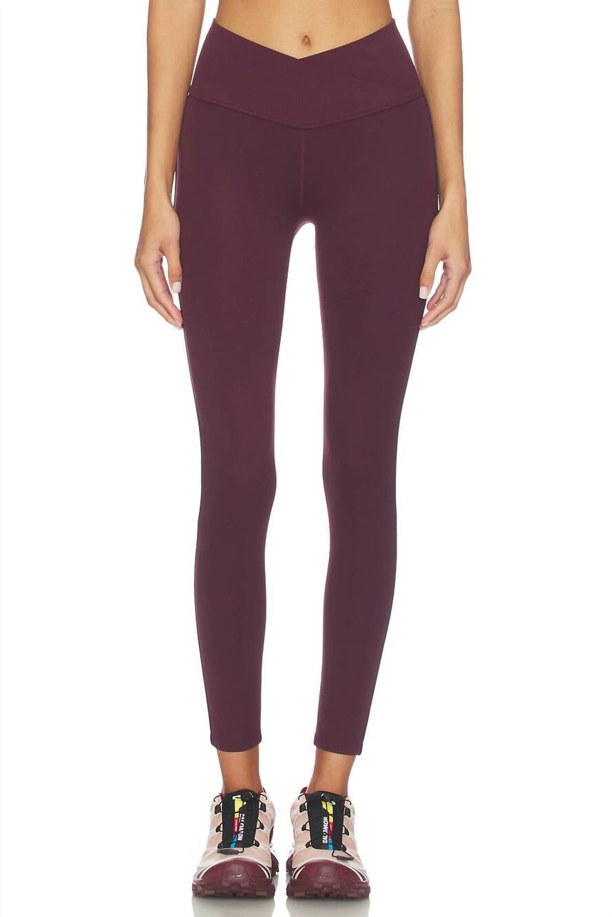 NEW SPLITS59 women's mia rigor leggings in dark cherry/indigo